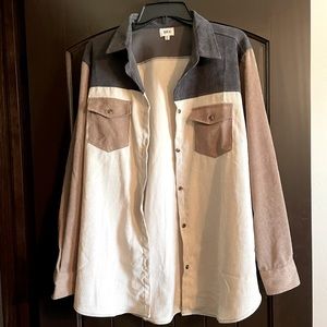 Rustic BKE Button down Top! Size M